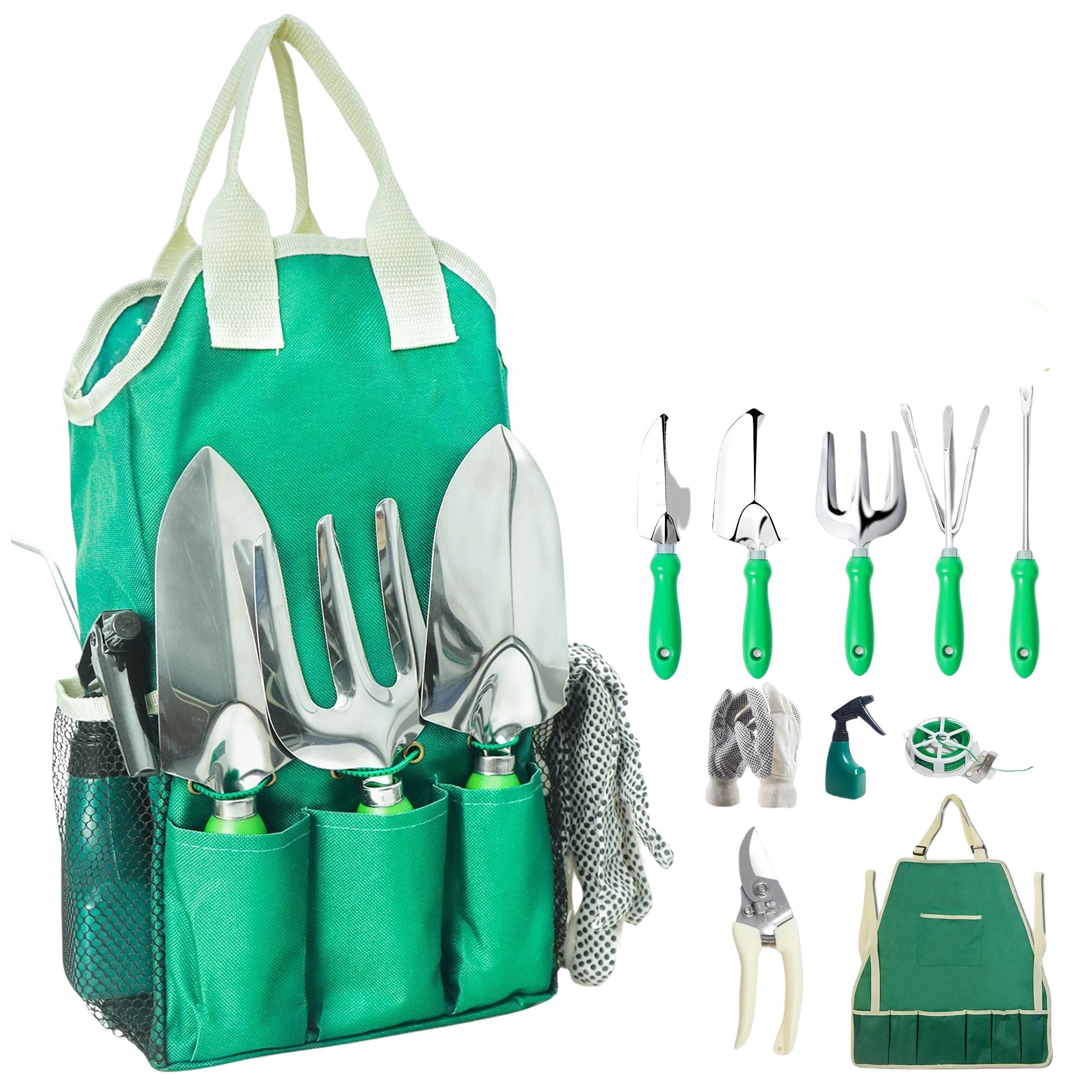 11 Piece Garden Tool Set |  with Organizer Bag
