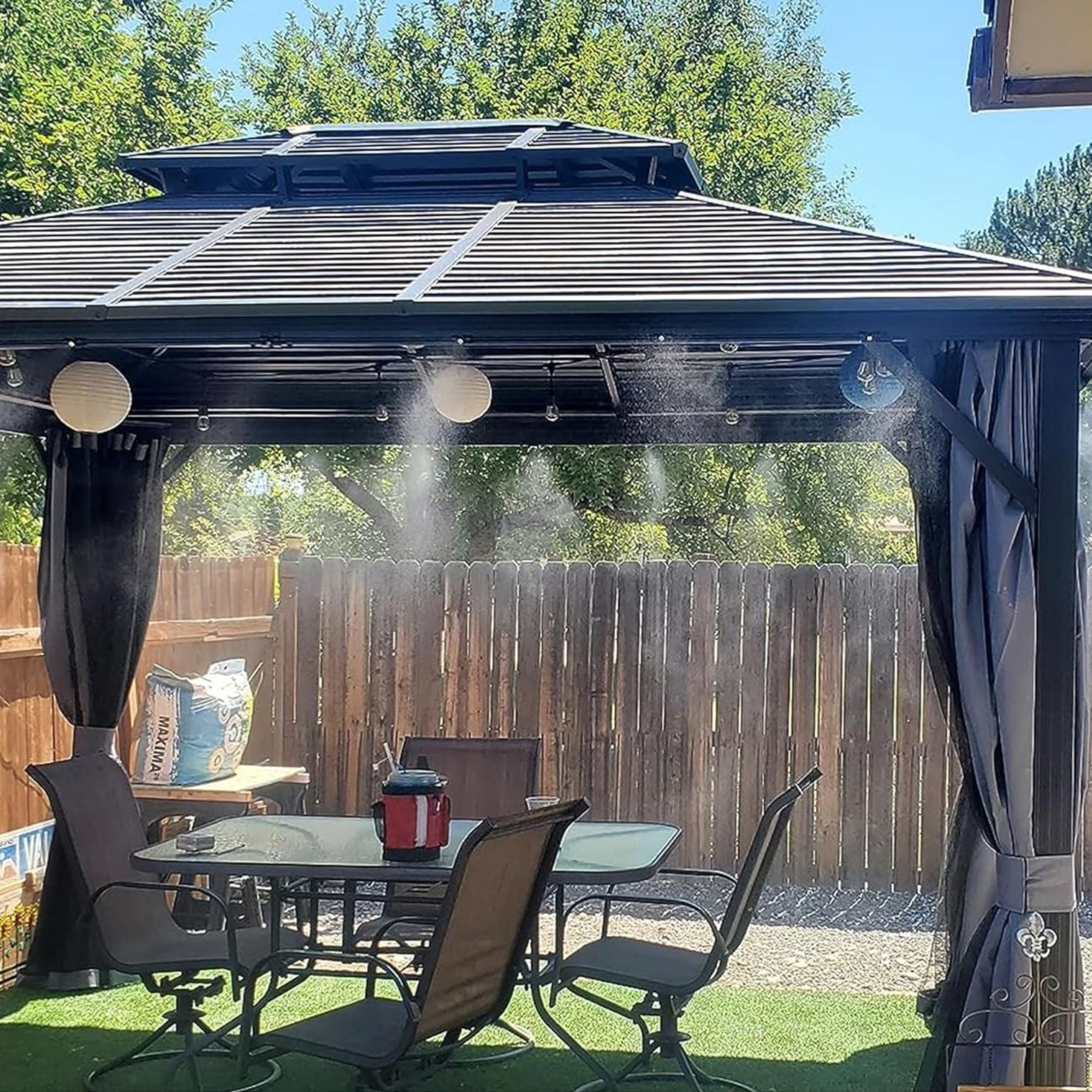 Metal Misting Cooling System – Outdoor Garden & Patio Mist Kit