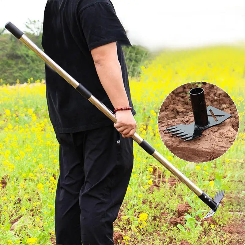 2-in-1 Long Handle Weed Puller & Hoe Tool – Adjustable & Durable