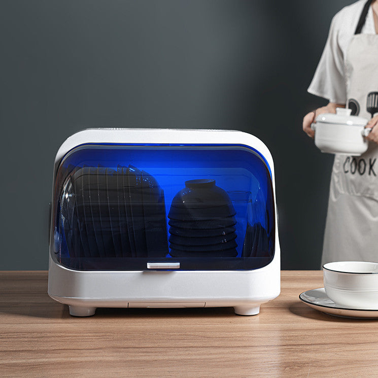Tableware Disinfection Cabinet with Drying & Sterilization – USB Rechargeable Multi-Function Dish Rack for Hygienic Kitchen Storage