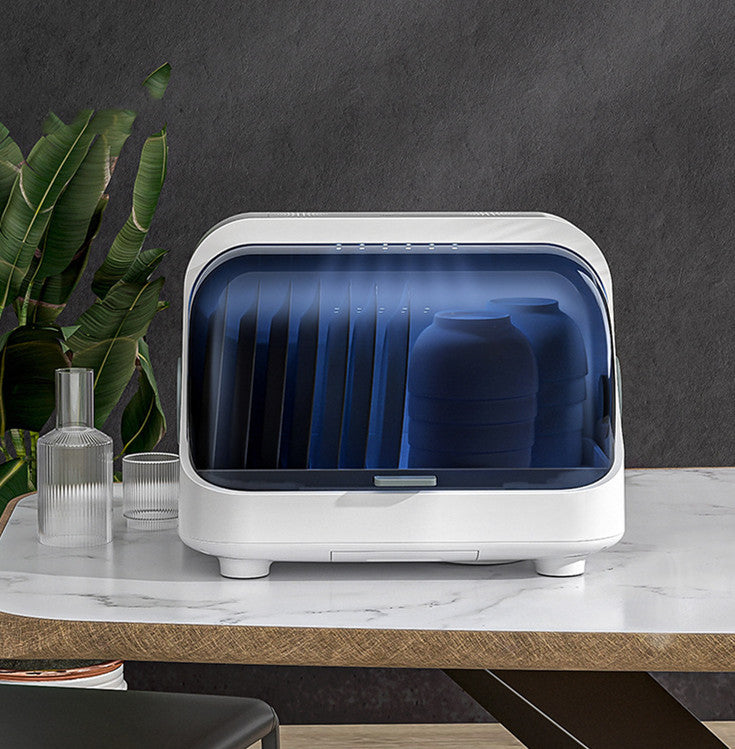 Tableware Disinfection Cabinet with Drying & Sterilization – USB Rechargeable Multi-Function Dish Rack for Hygienic Kitchen Storage