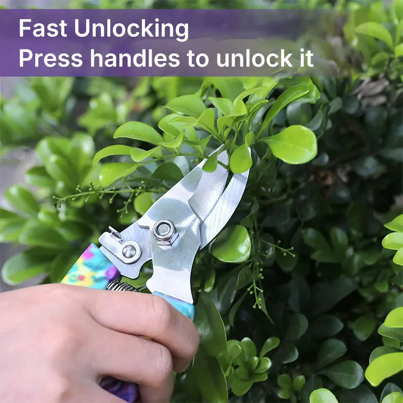 5 pcs Floral Print Garden Tool Set – Pruner, Shears & Sprayer