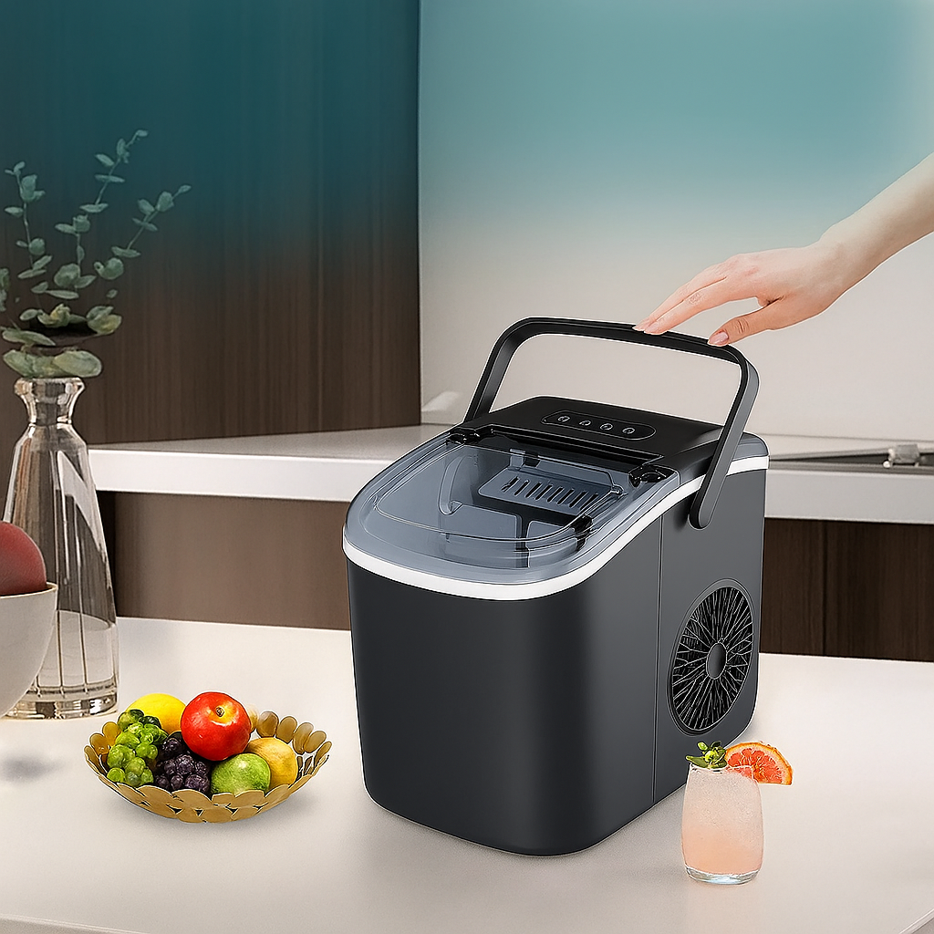 Portable Ice Machine with Handle – Fresh Ice in 6 Minutes