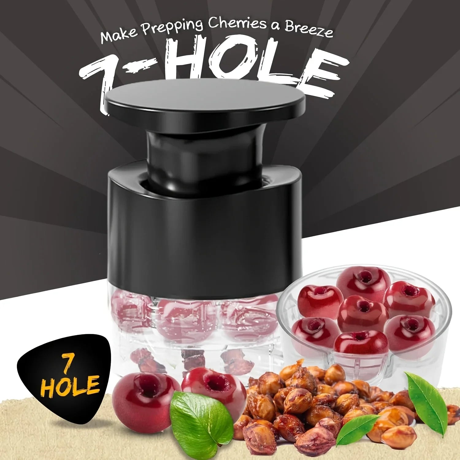 7-Hole Cherry Pitter Tool – Fast, Easy, and Mess-Free Pit Removal