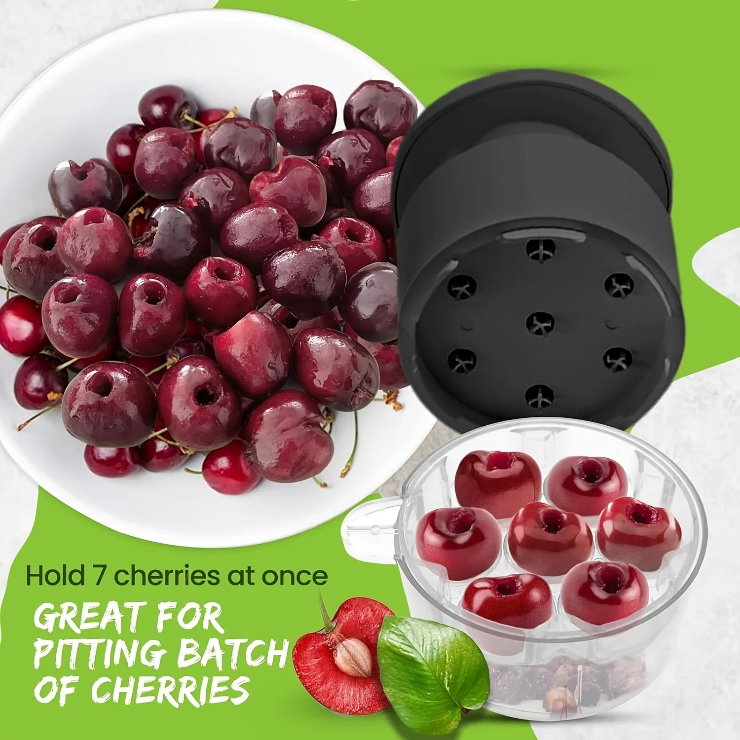 7-Hole Cherry Pitter Tool – Fast, Easy, and Mess-Free Pit Removal
