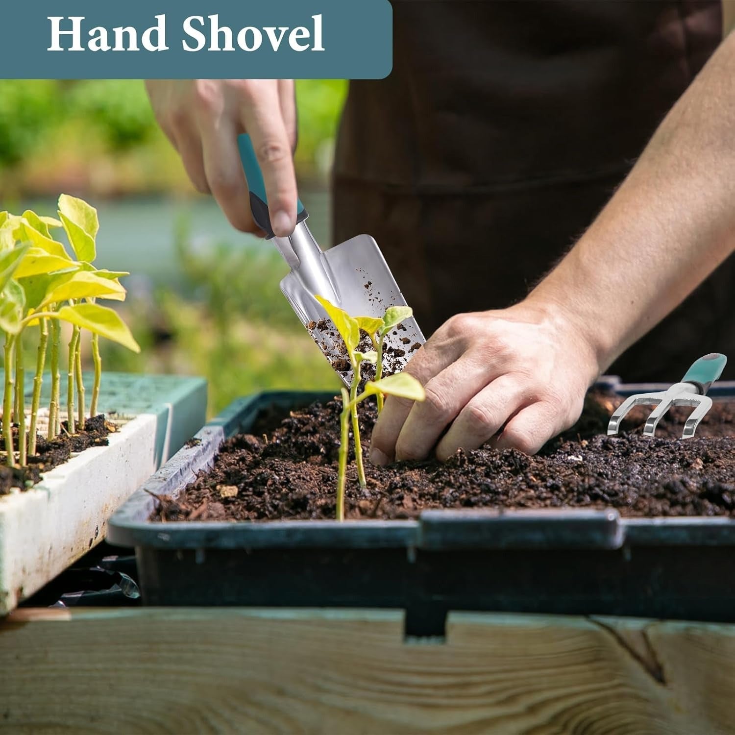 7-Piece Garden Tools with Storage Bag  – Ergonomic Handles & Strong