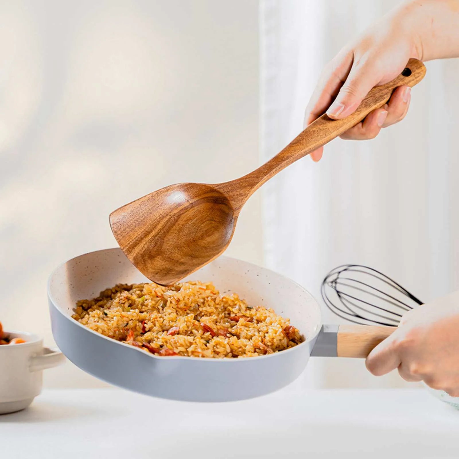 9-Piece Wooden Utensil Set – Heat-Resistant & Durable