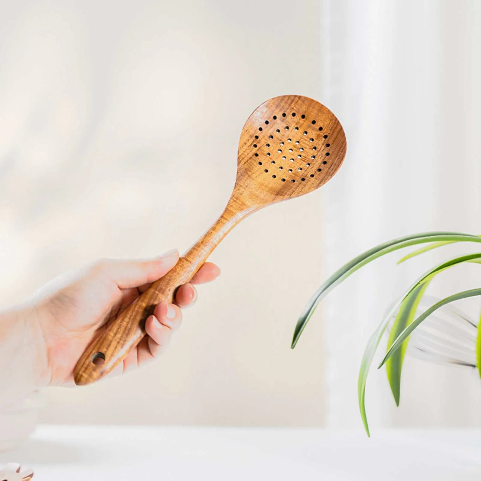 9-Piece Wooden Utensil Set – Heat-Resistant & Durable