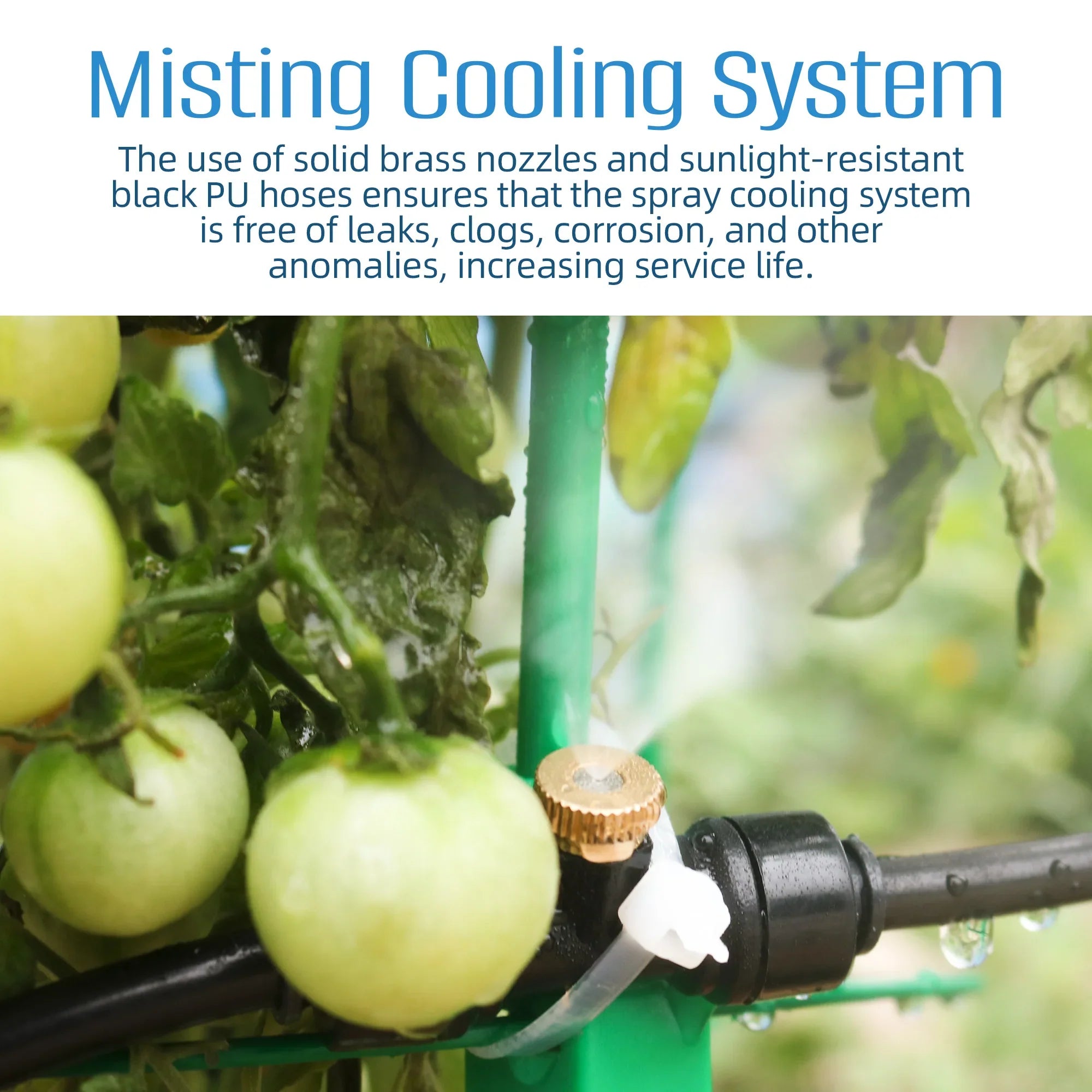 Metal Misting Cooling System – Outdoor Garden & Patio Mist Kit