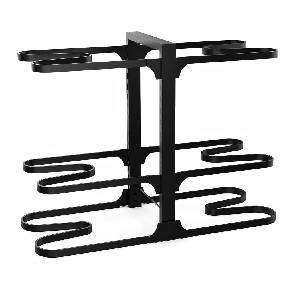 Adjustable 6-Tier Pots and Pans Organizer Rack – Heavy Duty Metal Cookware Shelf