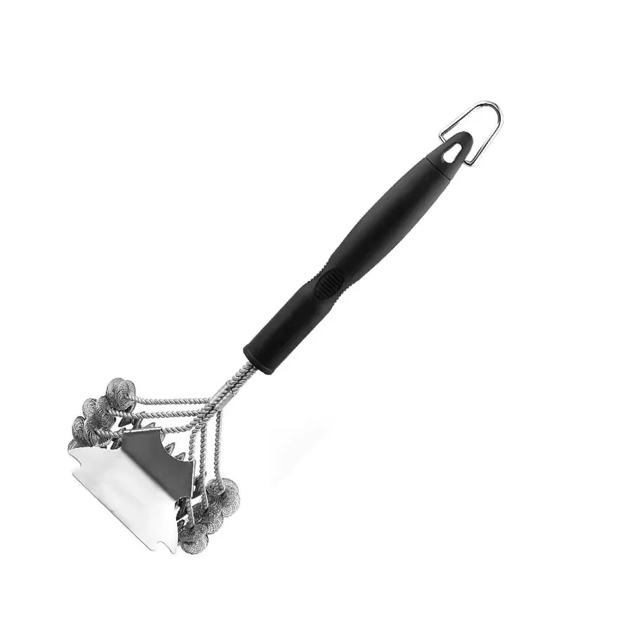 Bristle-Free Grill Cleaner with Scraper - Safe & Heavy Duty