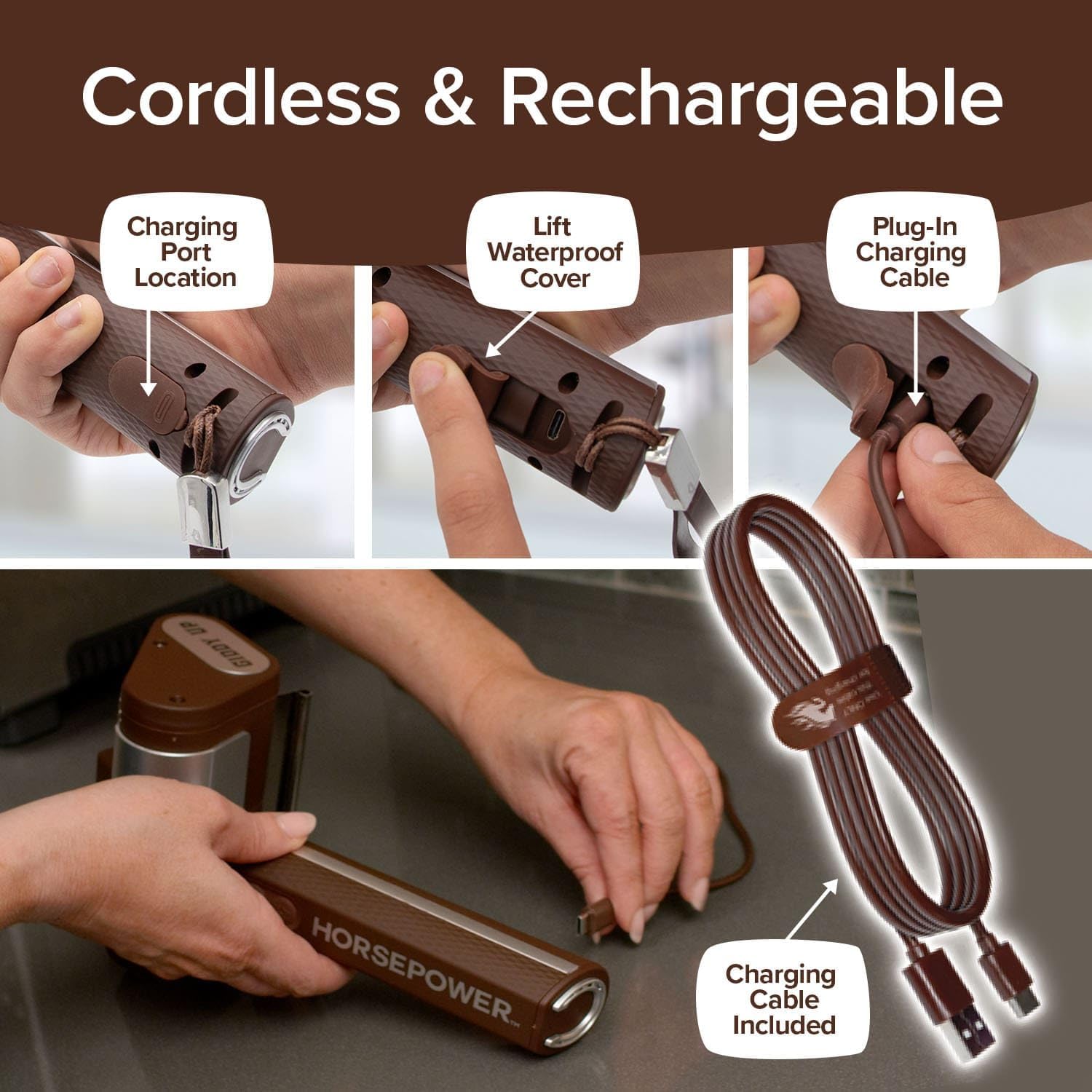 Cordless Rechargeable Grill Brush – 350 RPM Stainless Steel Roller BBQ Cleaner with LED Light
