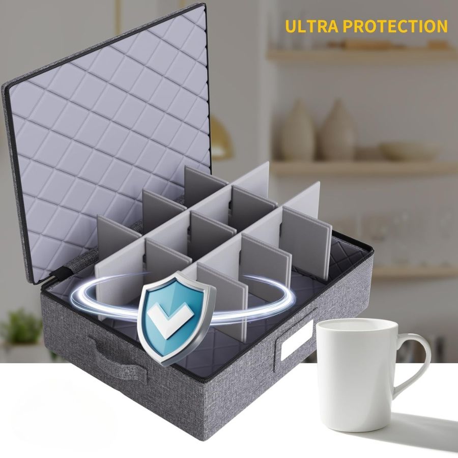 Dinnerware Storage Boxes – Plates, Glasses & Mug Protectors