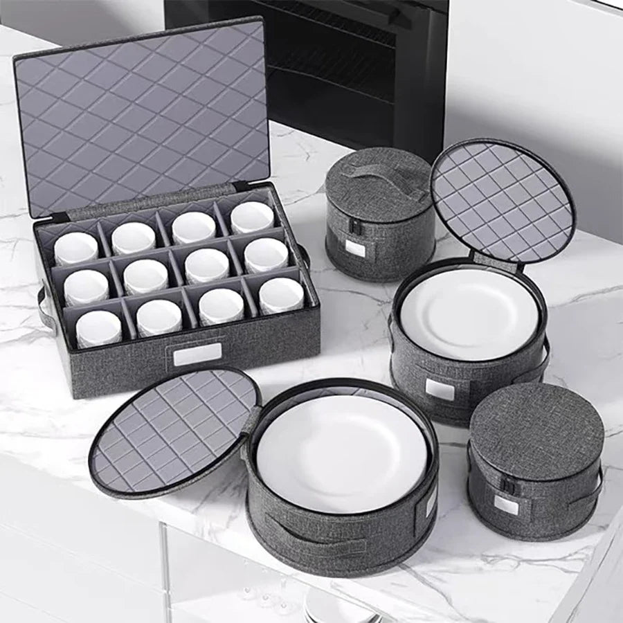 Dinnerware Storage Boxes – Plates, Glasses & Mug Protectors