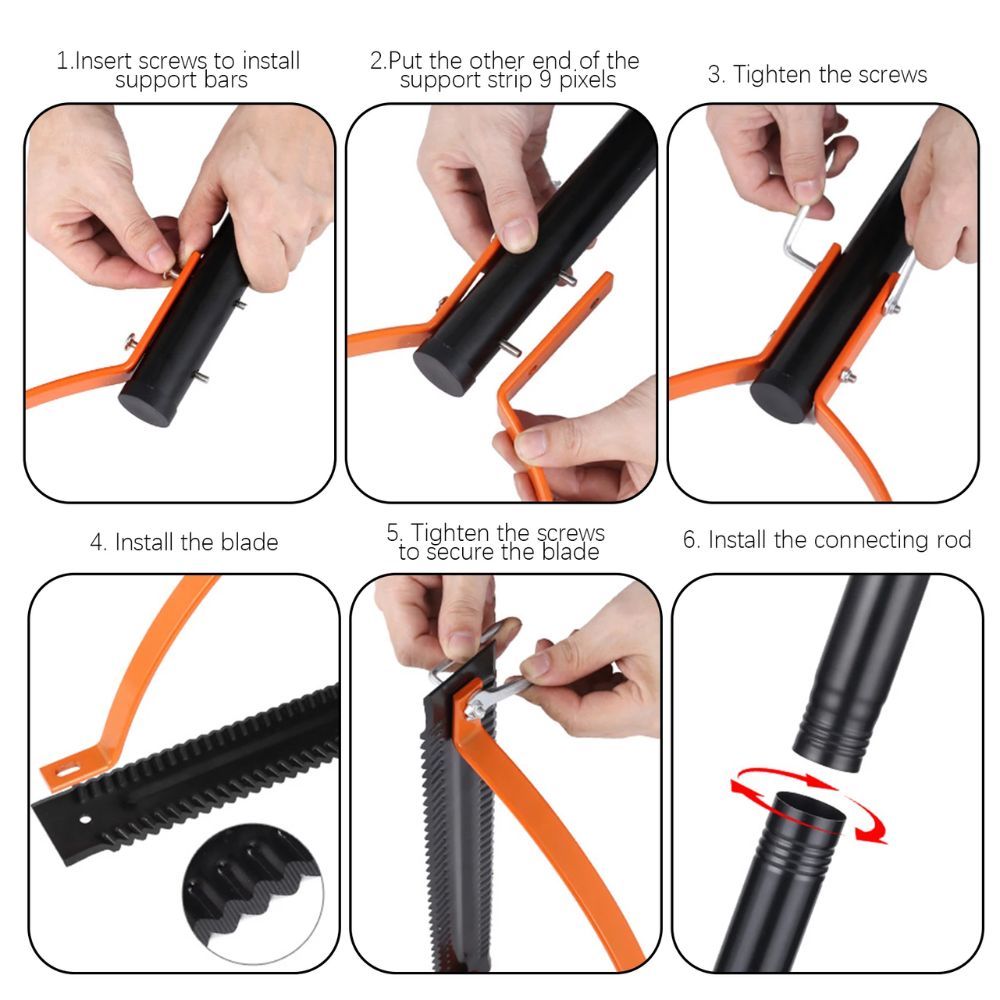 Double Edged Grass Whip – Long Handle Manual Grass & Weed Cutter for Gardening