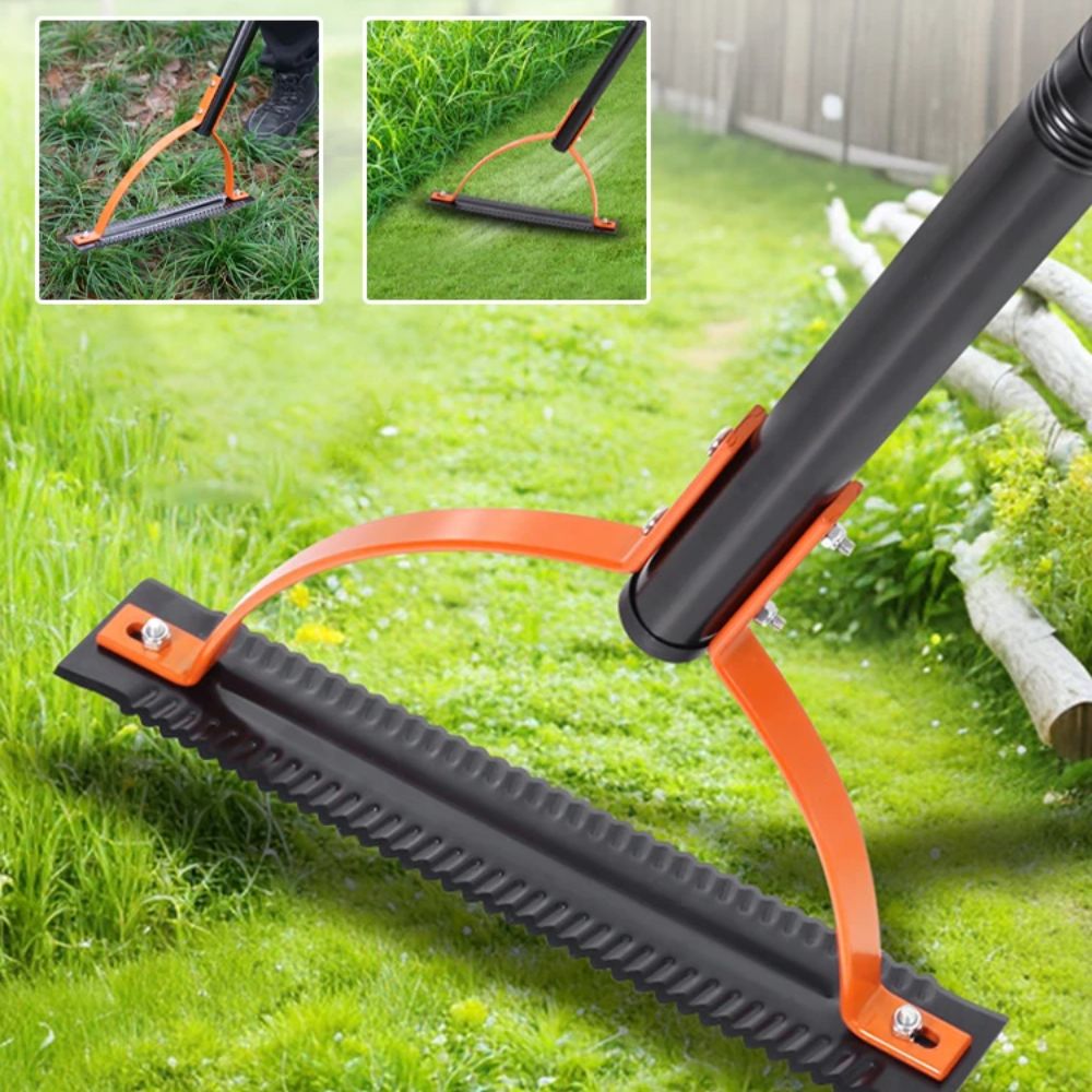 Double Edged Grass Whip – Long Handle Manual Grass & Weed Cutter for Gardening