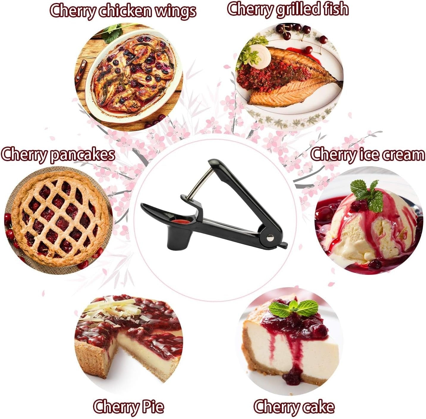 Easy Push Cherry Pitter Tool - Fast, Safe, Compact