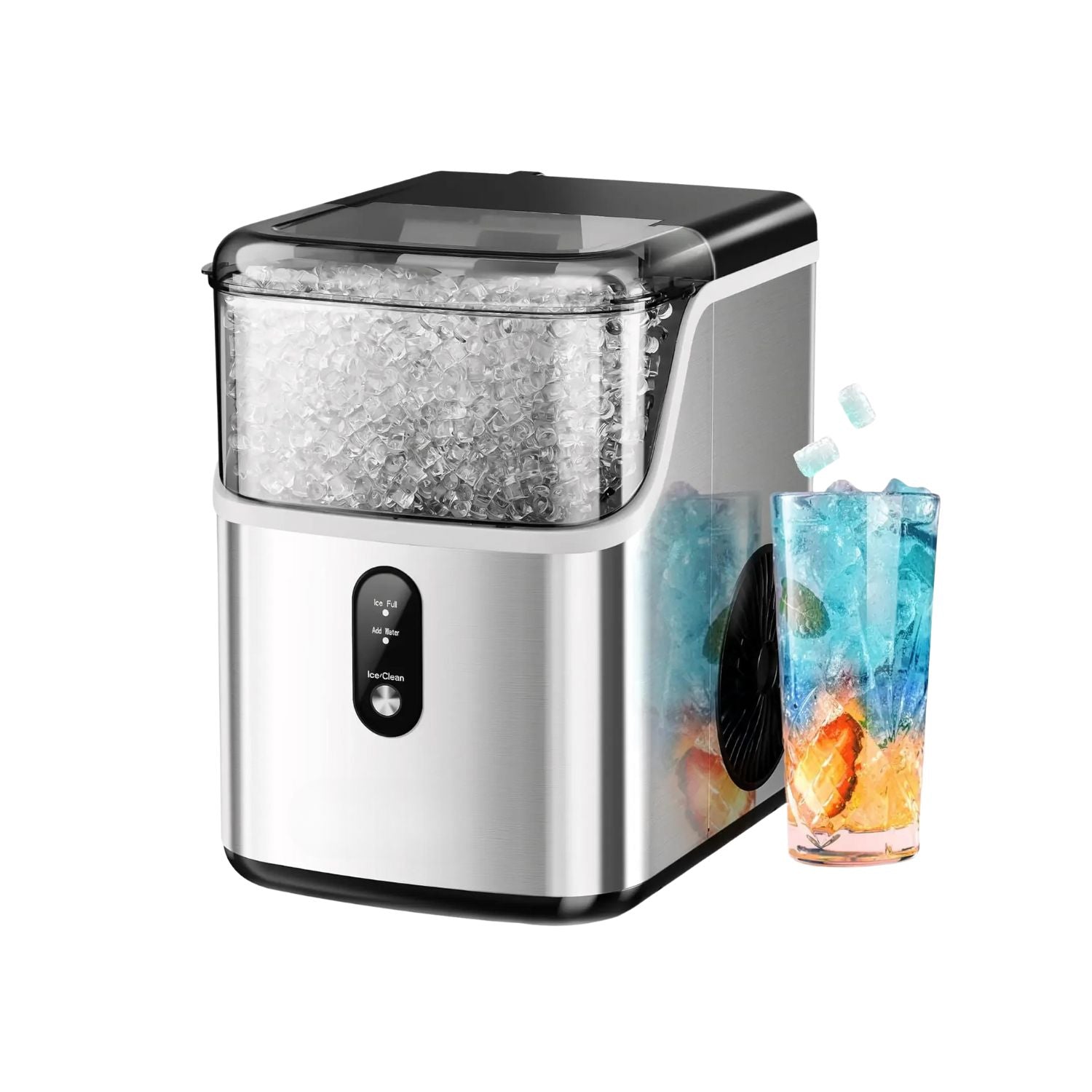 Effortless Ice Maker – Stainless Steel, Self-Cleaning