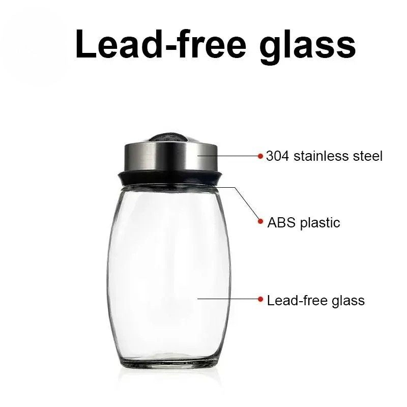 Elegant Kitchen Spice Rack Set – Glass Jars & Rotating Base