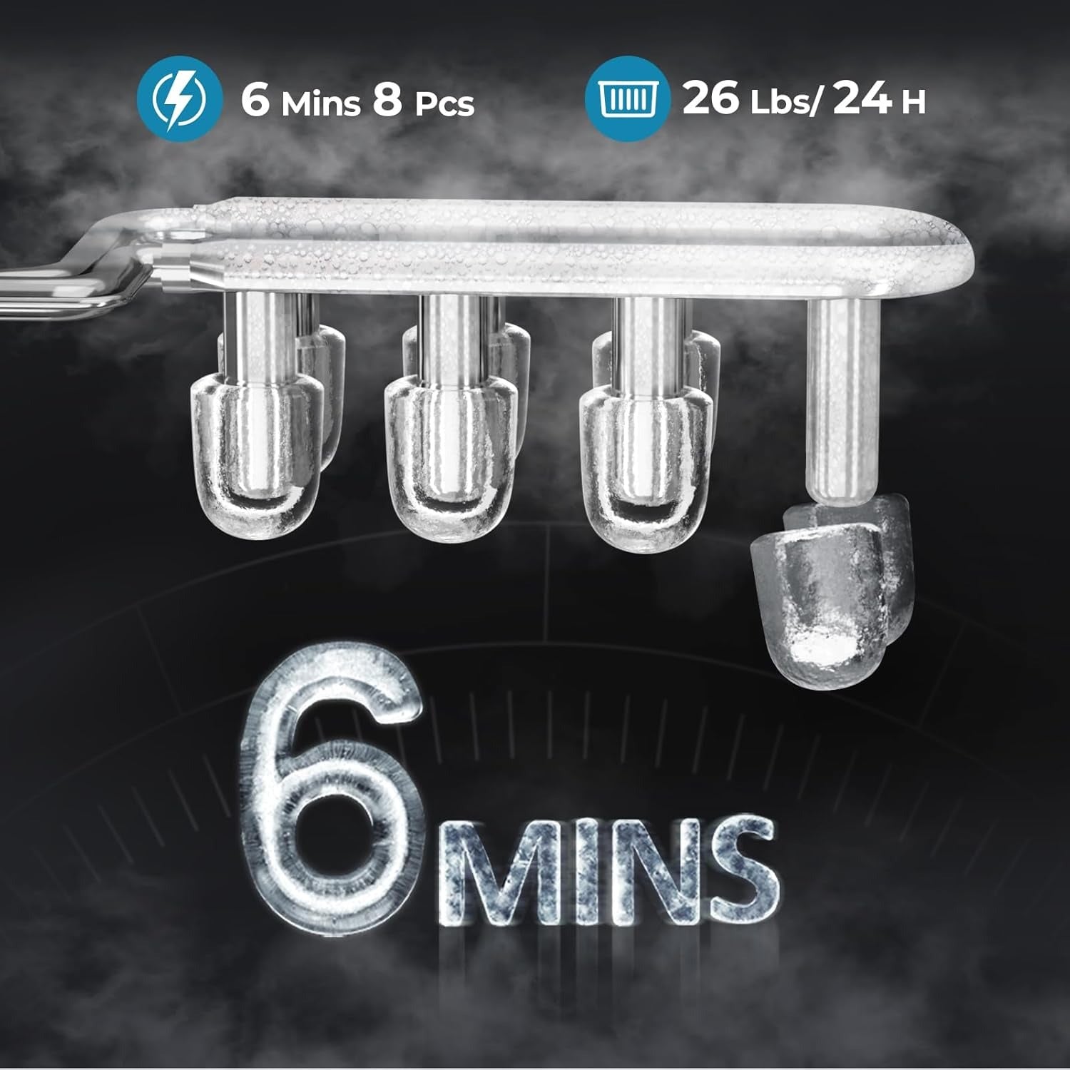 Energy Efficient Ice Maker - Self-Cleaning & LED Display