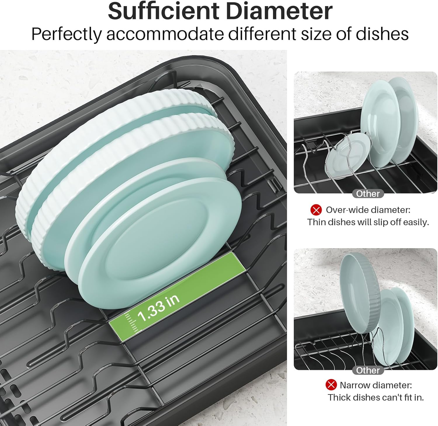 Expandable Stainless Steel Dish Drying Rack – Easy Kitchen Organization