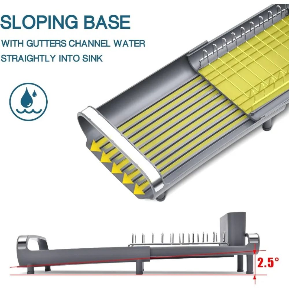 Expandable Stainless Steel Dish Rack – Compact & Rustproof Drainer