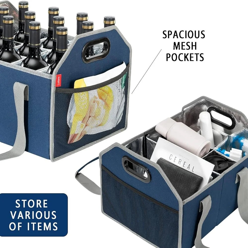 Foldable 12-Bottle Organizer – Portable, Dust-Proof & Durable