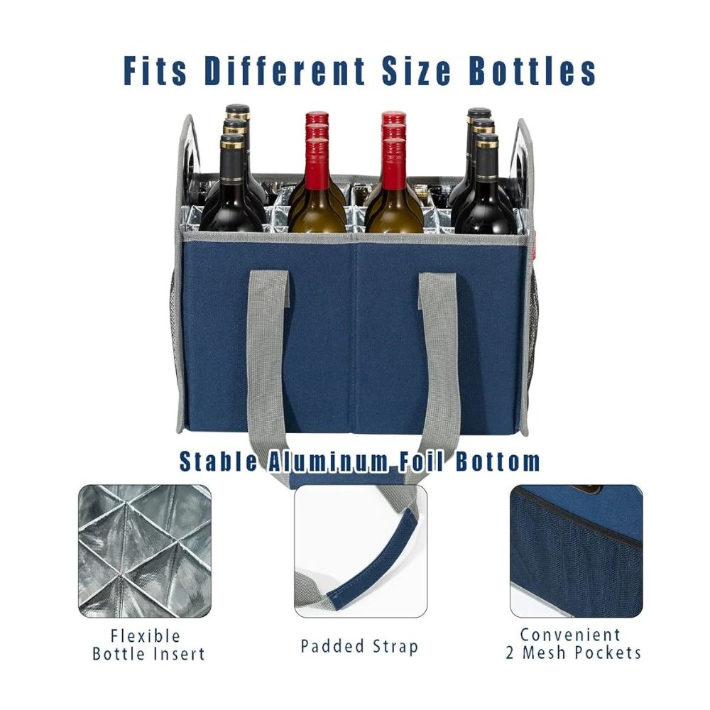 Foldable 12-Bottle Organizer – Portable, Dust-Proof & Durable