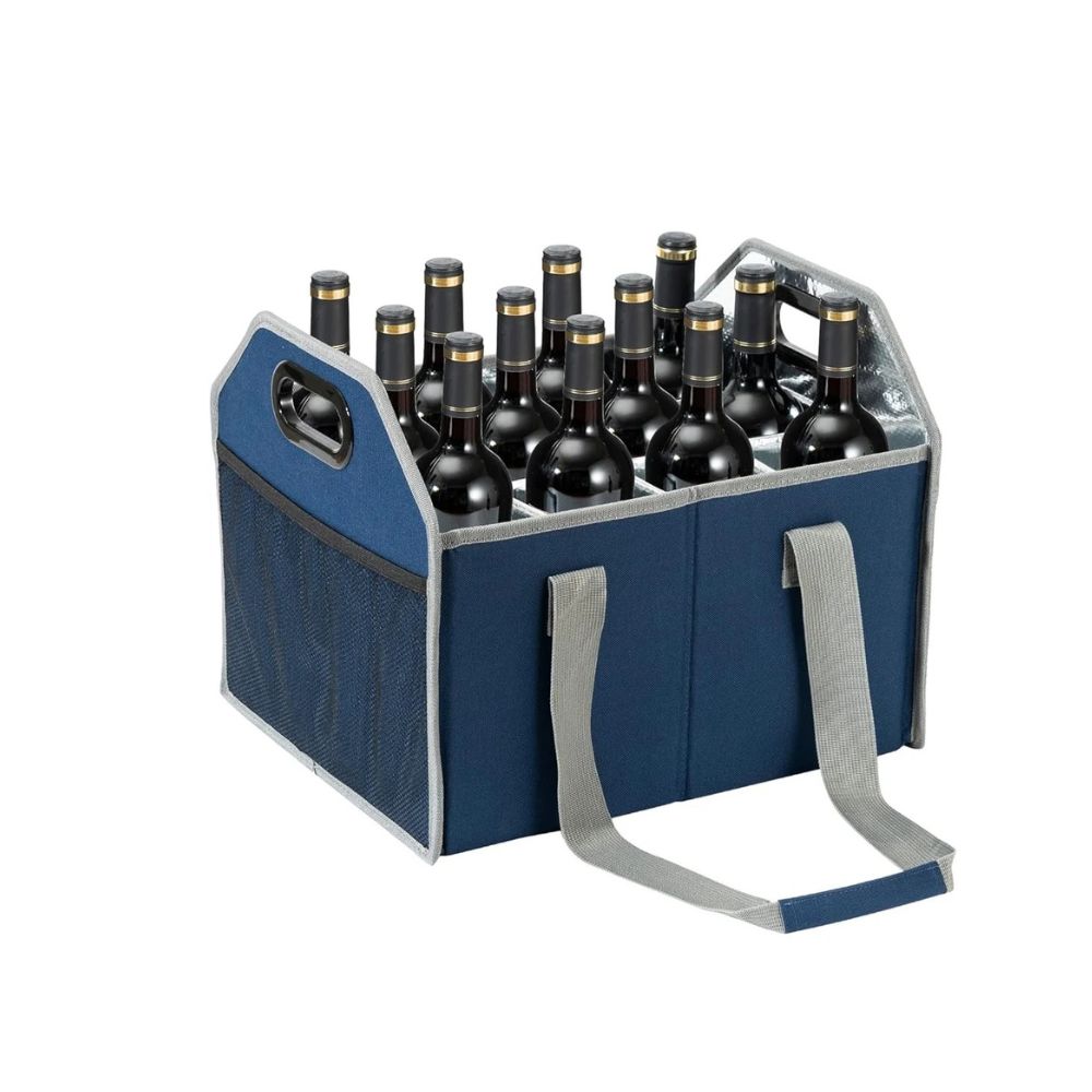 Foldable 12-Bottle Organizer – Portable, Dust-Proof & Durable
