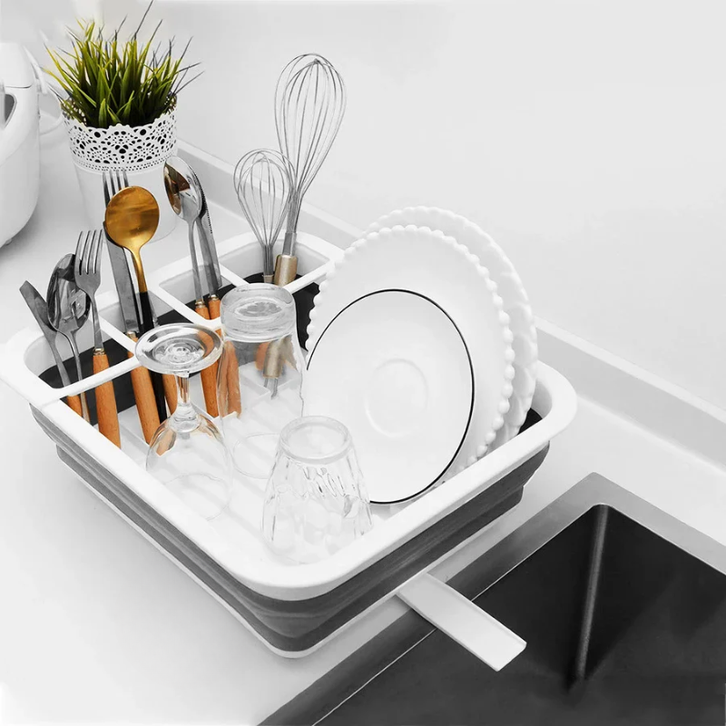 Foldable Dish Rack – Portable Kitchen Storage & Drying Rack for Plates