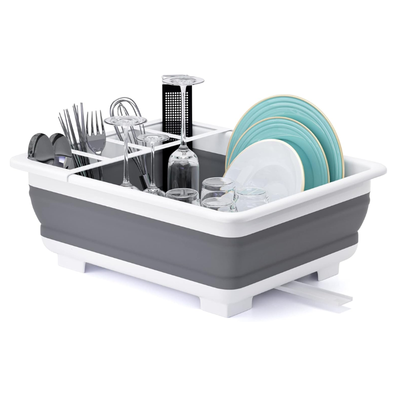Foldable Dish Rack – Portable Kitchen Storage & Drying Rack for Plates