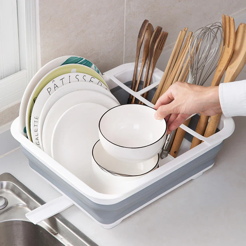 Foldable Dish Rack – Portable Kitchen Storage & Drying Rack for Plates