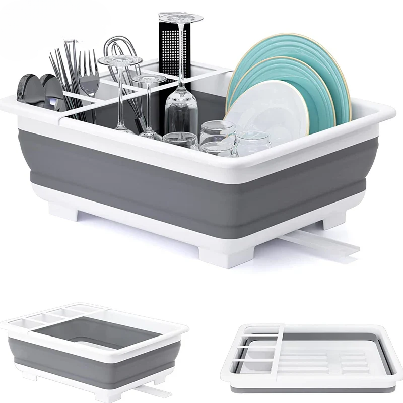 Foldable Dish Rack – Portable Kitchen Storage & Drying Rack for Plates