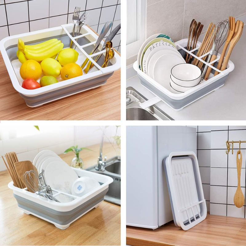Foldable Dish Rack – Portable Kitchen Storage & Drying Rack for Plates