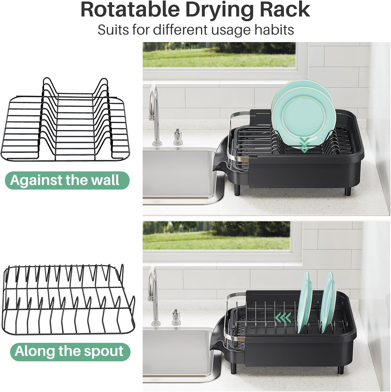 Expandable Stainless Steel Dish Drying Rack – Easy Kitchen Organization