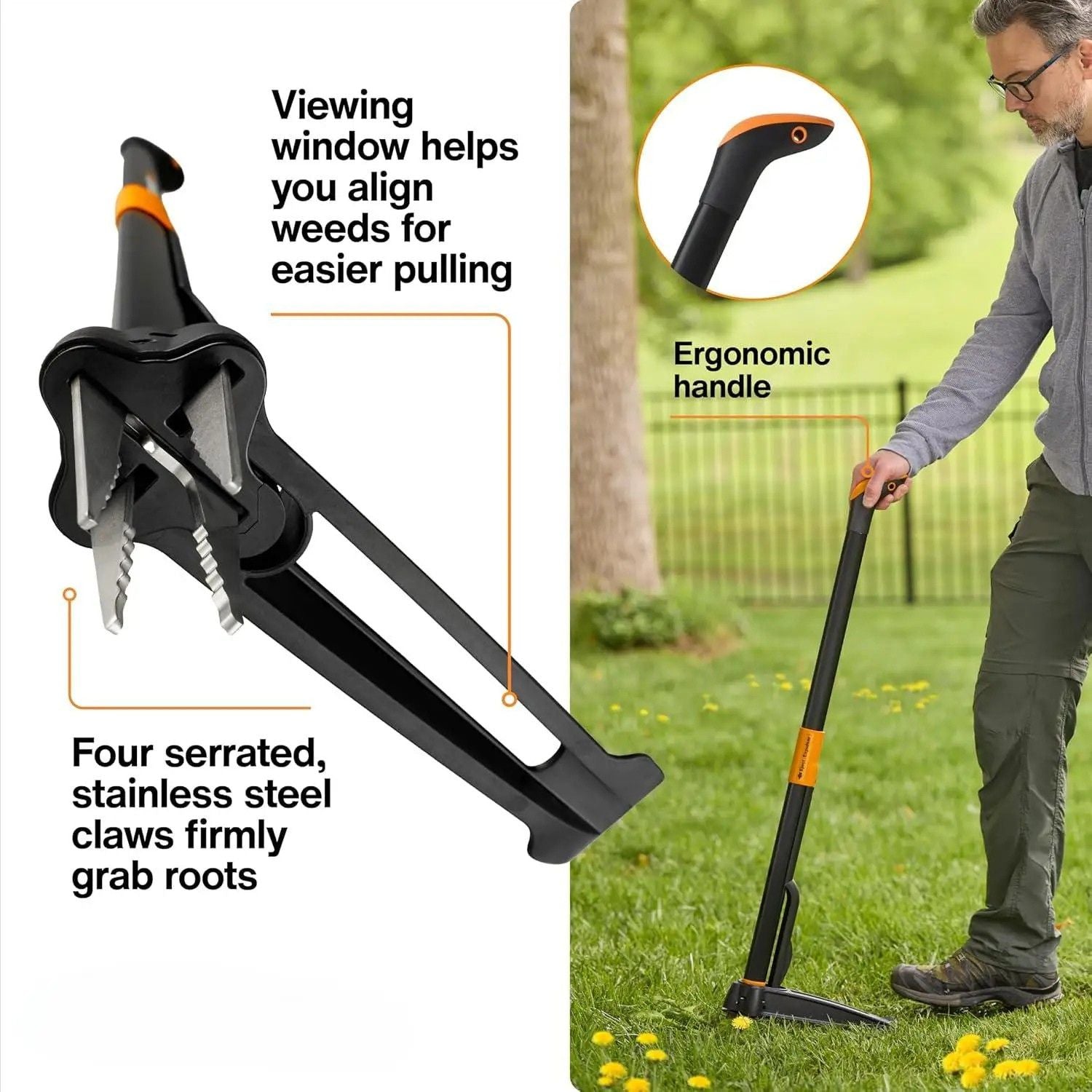 Long Handle Manual Weed Puller – Ergonomic Grip & Eject System