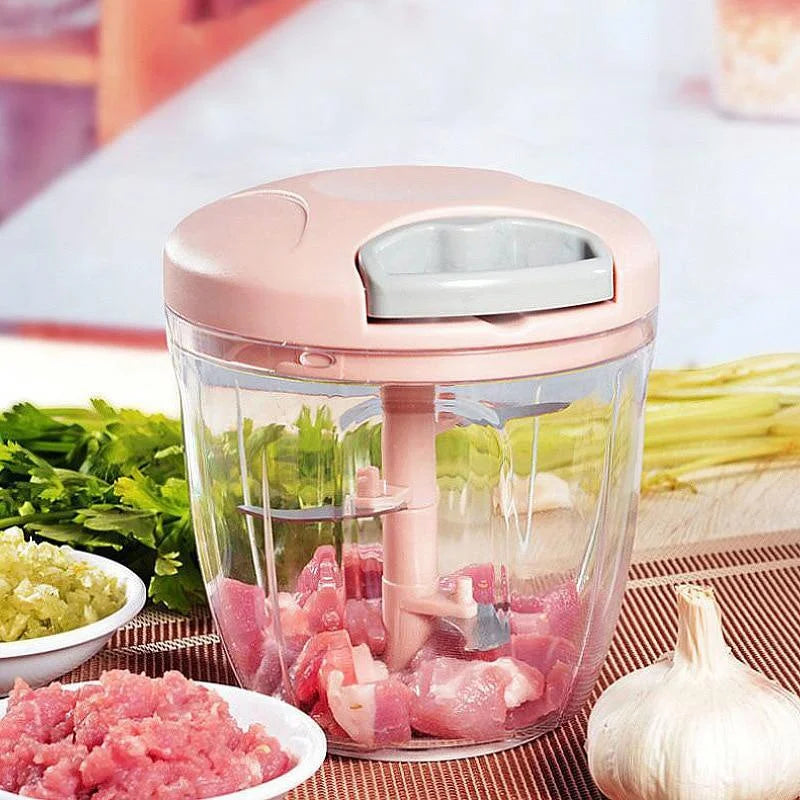 Manual Pull String Food Chopper - Garlic & Vegetable