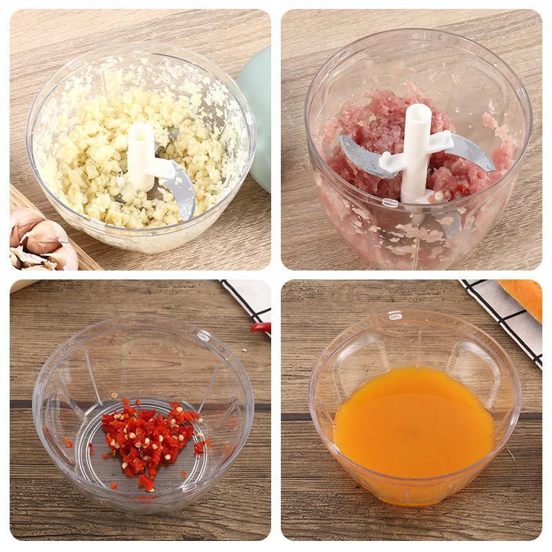 Manual Pull String Food Chopper - Garlic & Vegetable