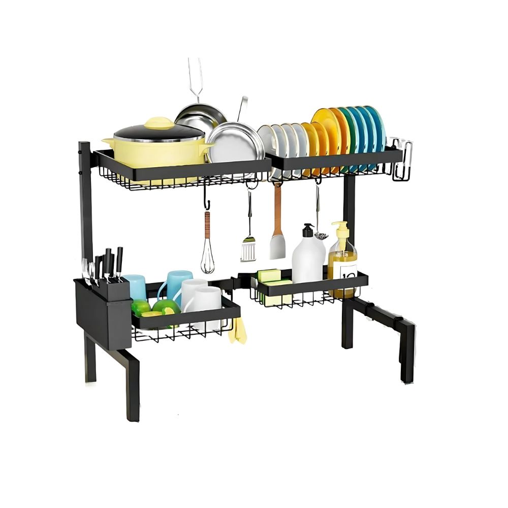 Multi-Layer Over Sink Dish Drying Rack – Adjustable and Large