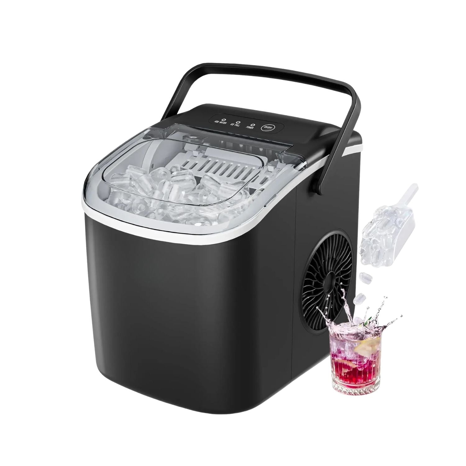 Portable Ice Machine with Handle – Fresh Ice in 6 Minutes