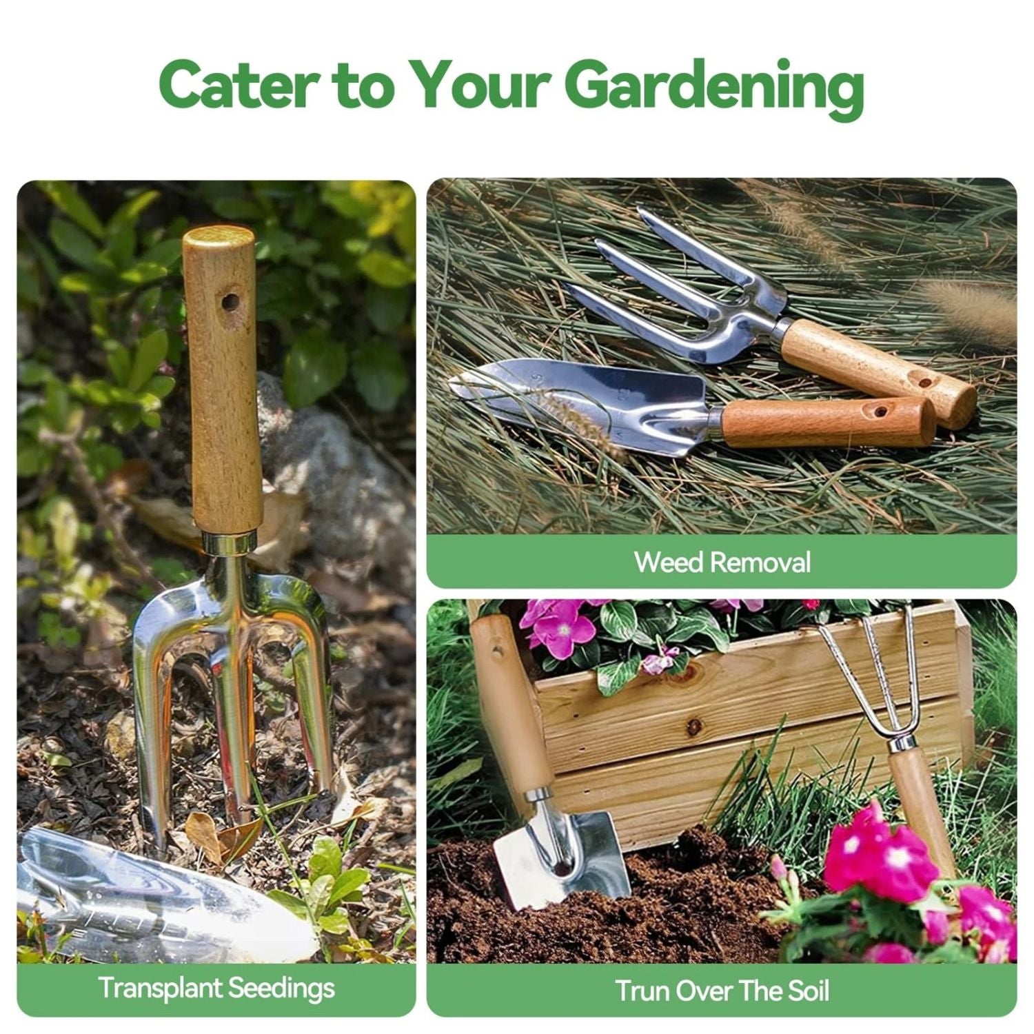Premium Stainless Steel Gardening Tools Set - Easy Gardening & Rustproof