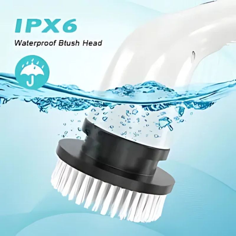 Rechargeable Electric Spin Scrubber – Dual-Speed & Long Handle