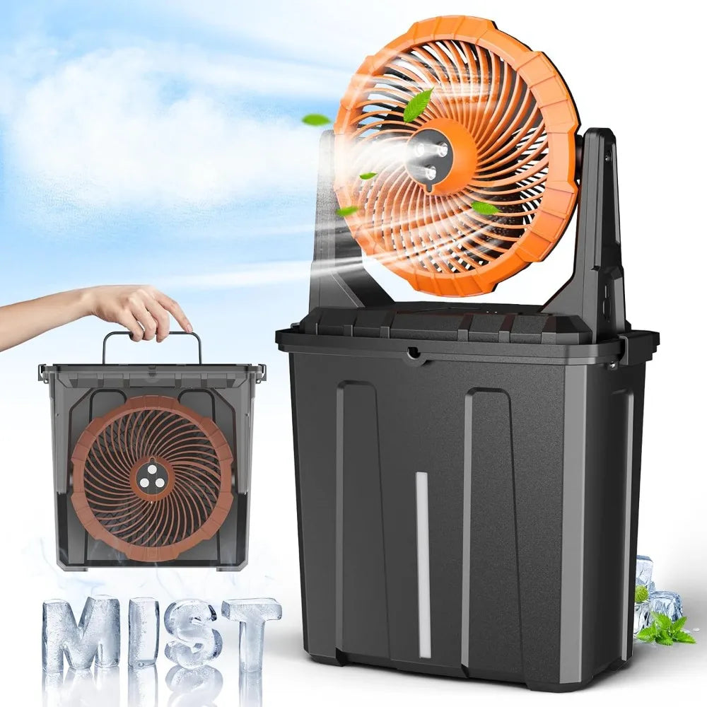 Rechargeable Misting Fan -  Patio, Tent, and Beach