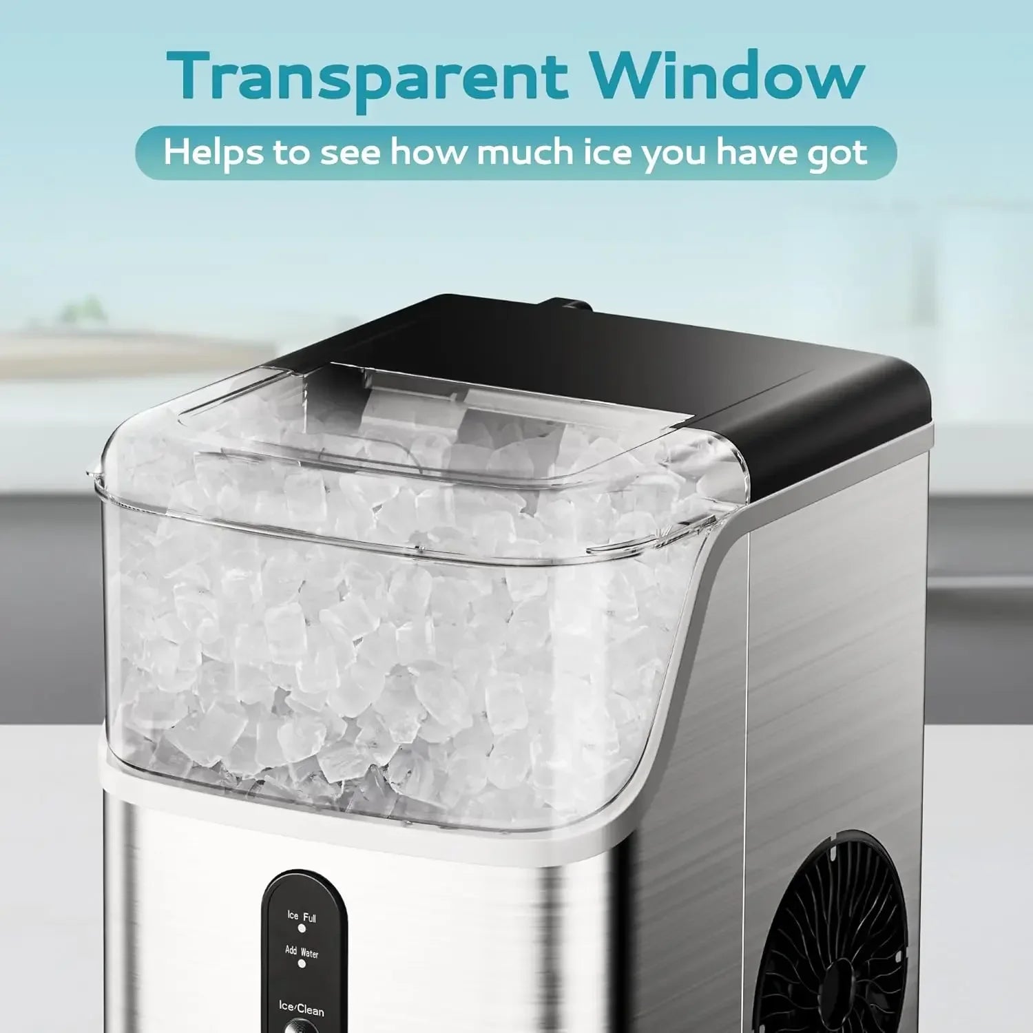 Effortless Ice Maker – Stainless Steel, Self-Cleaning