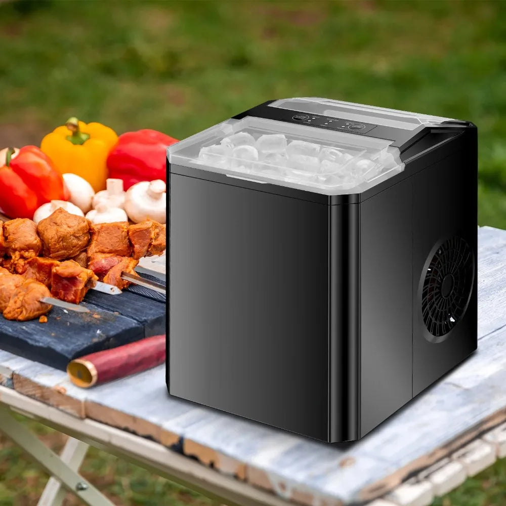 Fast Portable Ice Maker– Compact, Self-Cleaning, 6 Min Ice