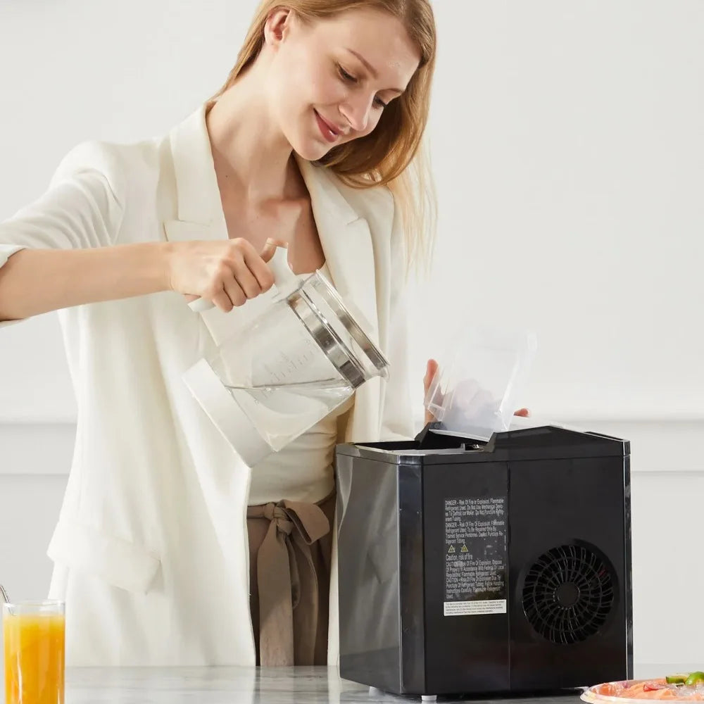 Fast Portable Ice Maker– Compact, Self-Cleaning, 6 Min Ice