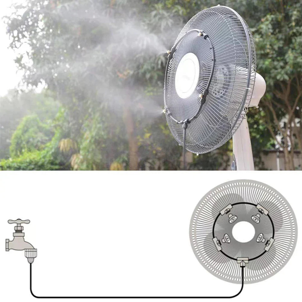 Eco-Friendly Misting Fan Ring - Outdoor Relaxation & Comfort