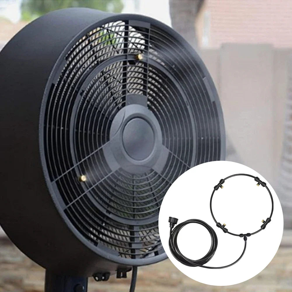 Eco-Friendly Misting Fan Ring - Outdoor Relaxation & Comfort