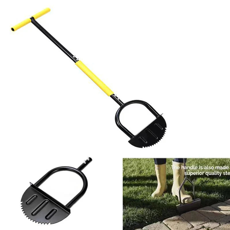Serrated Half Moon Lawn Edger - Grass Cutter for Garden, Sidewalk, Flower Beds