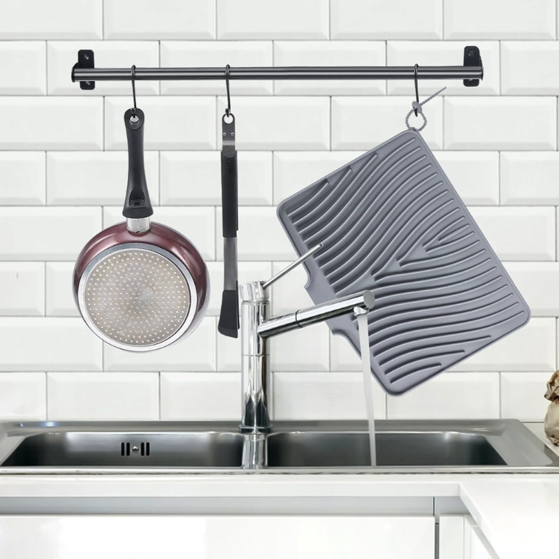 Silicone Dish Drying Mat  – Heat Resistant Sink Drainer